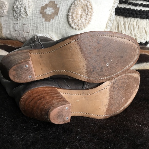 *SALE* Gun Metal Gray Braided Stacked Boot - Picture 2 of 6